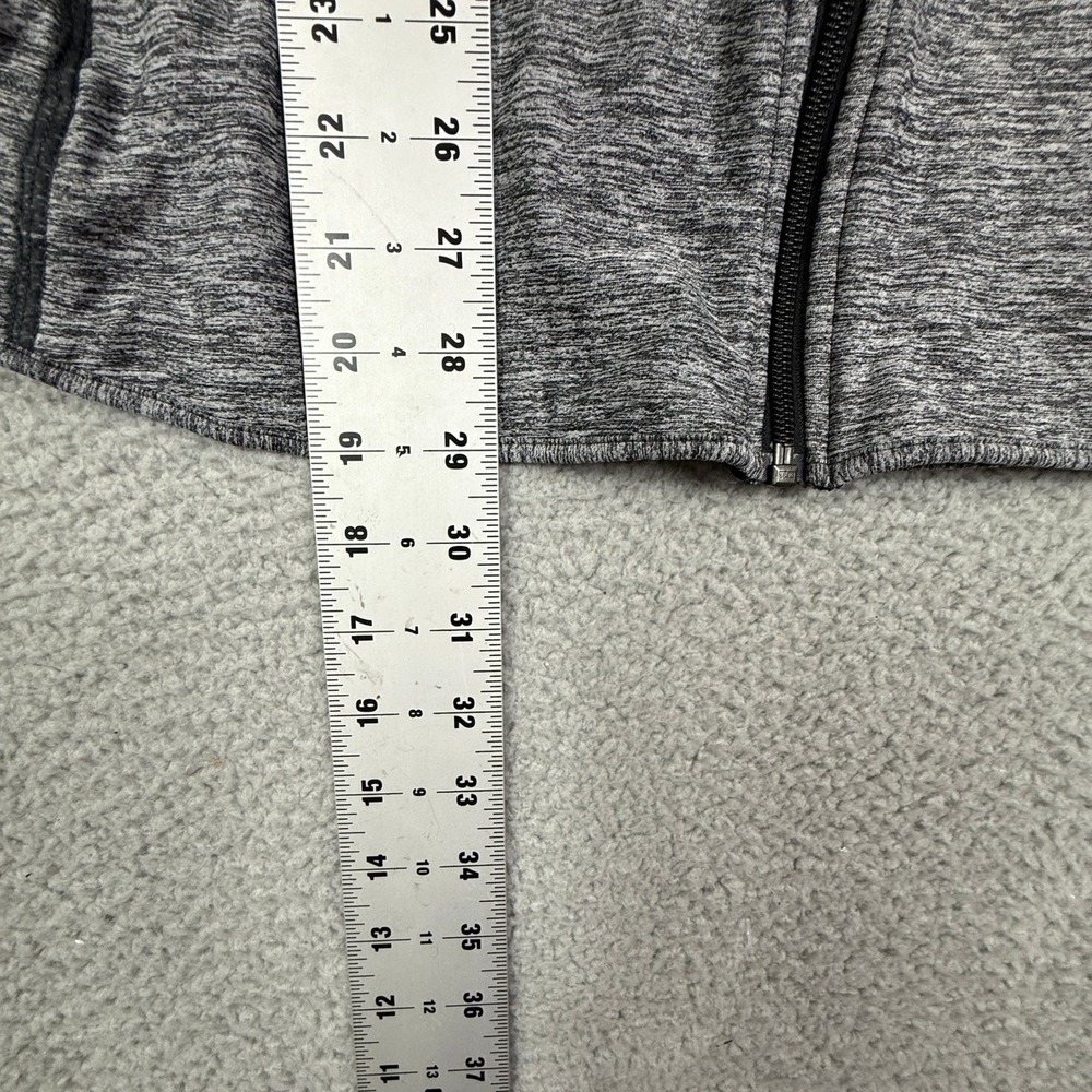 ATHLETA Pacifica Baja Gray Heathered Full Zip‎ Hoodie Long Sleeve Thumbholes XL - Picture 7 of 9